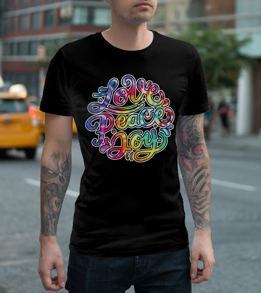 Love Peace Joy Cute Tie Dye T-Shirt