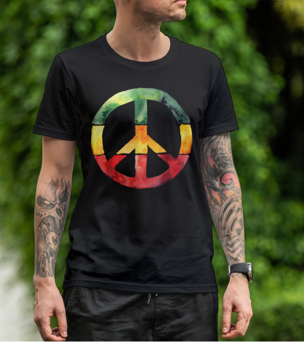 Peace Sign Rasta Reggae Roots One Love T-Shirt