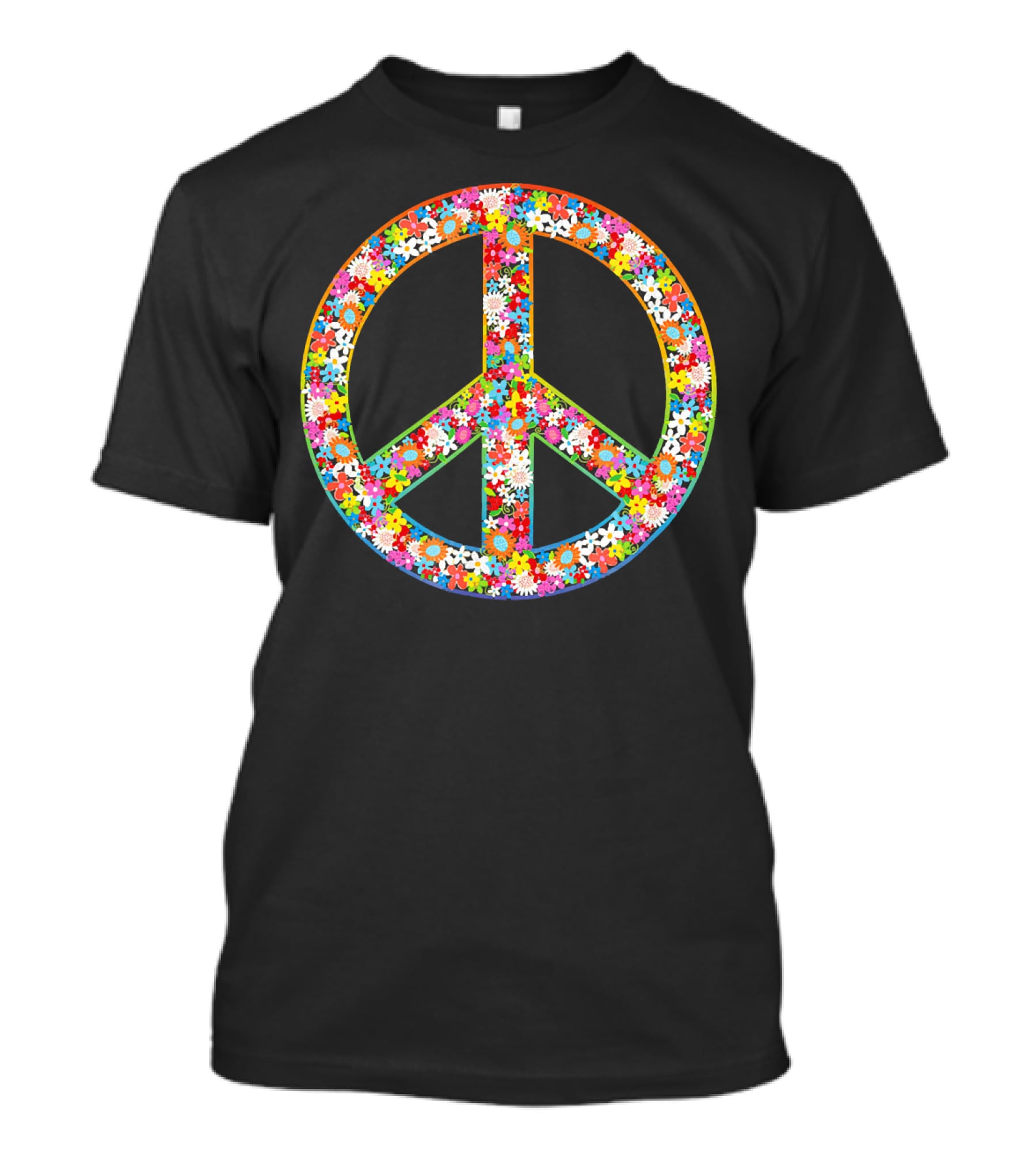Hippie Flower-Powered Peace T-Shirt