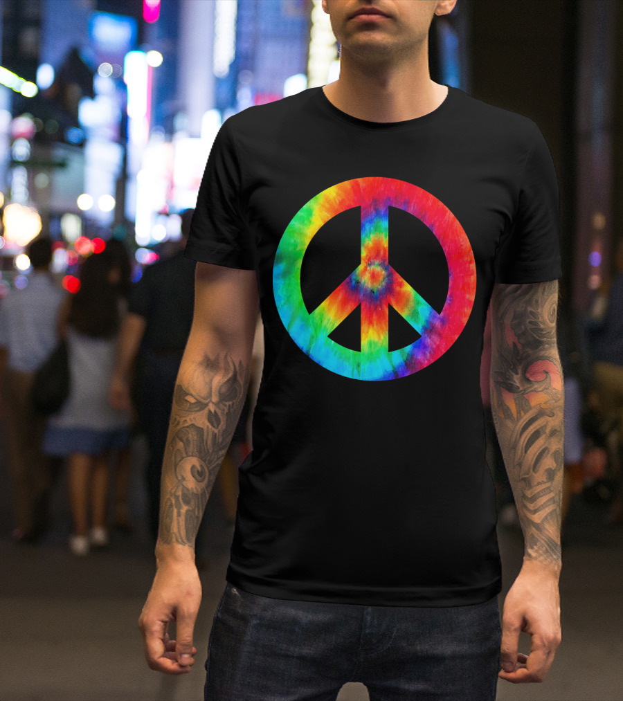 Cool Tie Dye Peace Sign T-Shirt