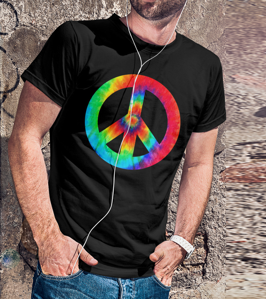 Cool Tie Dye Peace Sign T-Shirt