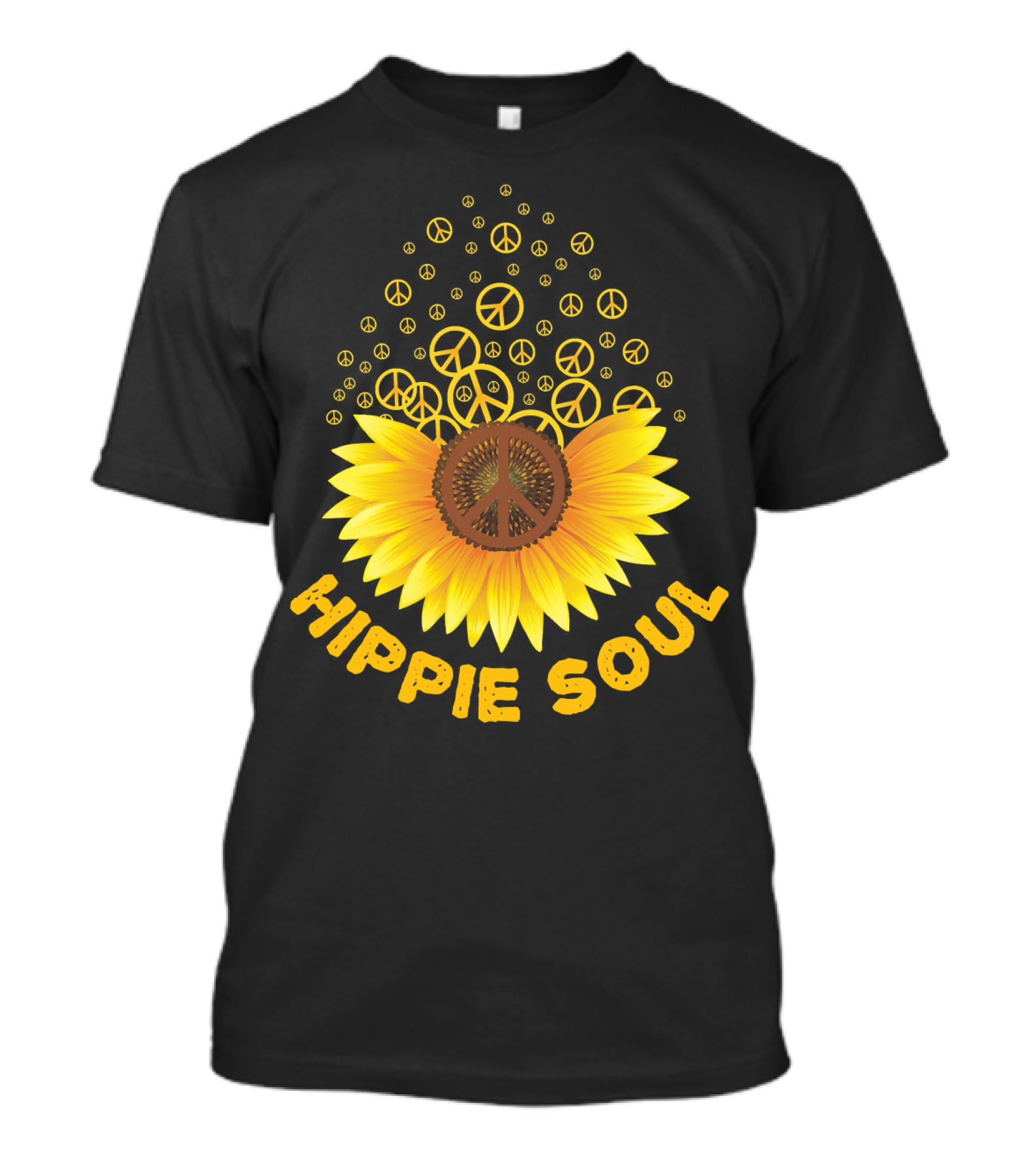 Hippie Soul Sunflower Peace Signs T-Shirt