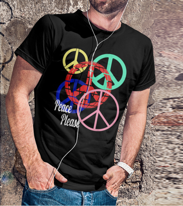 Peace Please Multicolor Peace Symbols T-Shirt