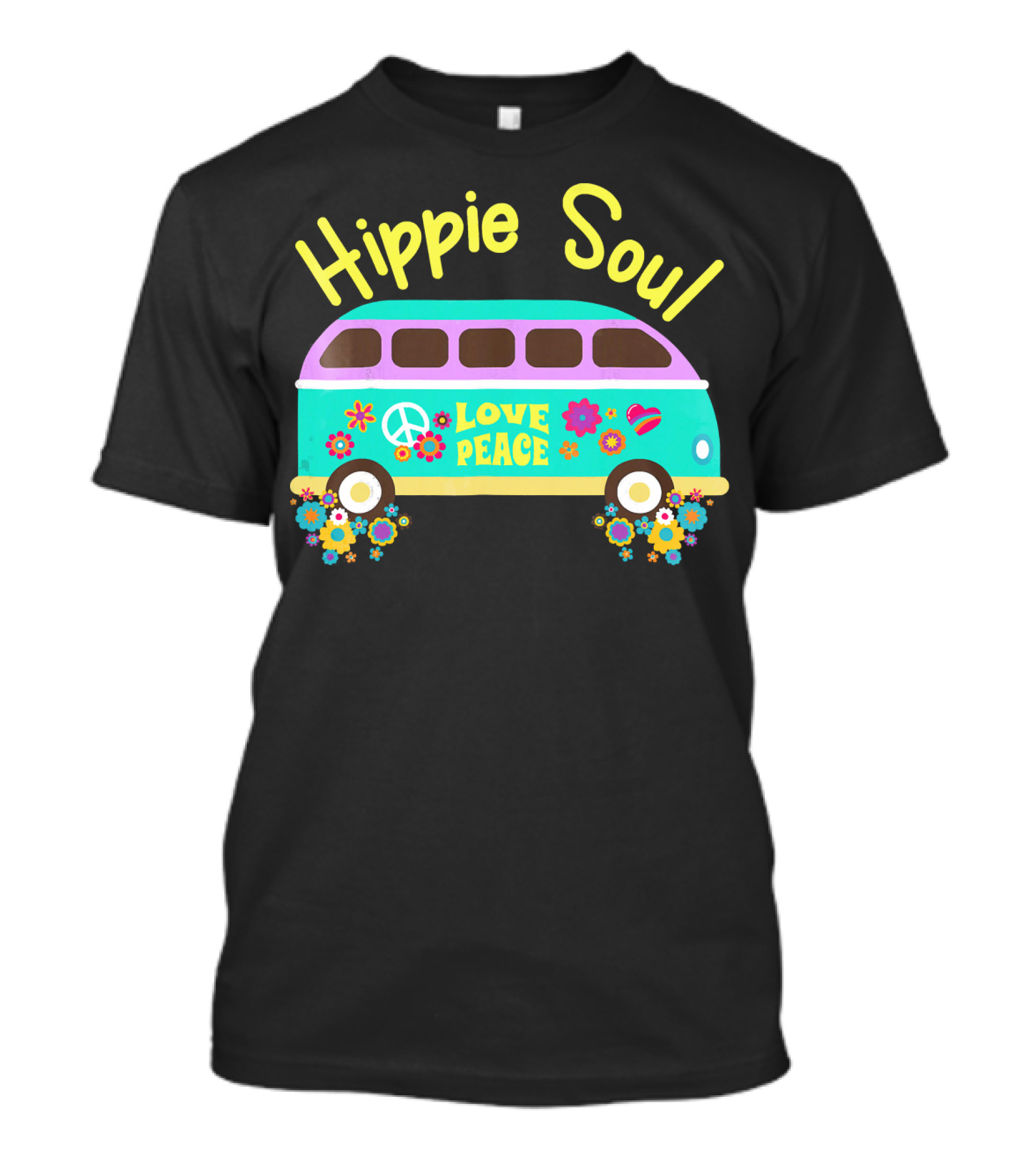 Hippie Soul Love Peace Retro Van T-Shirt