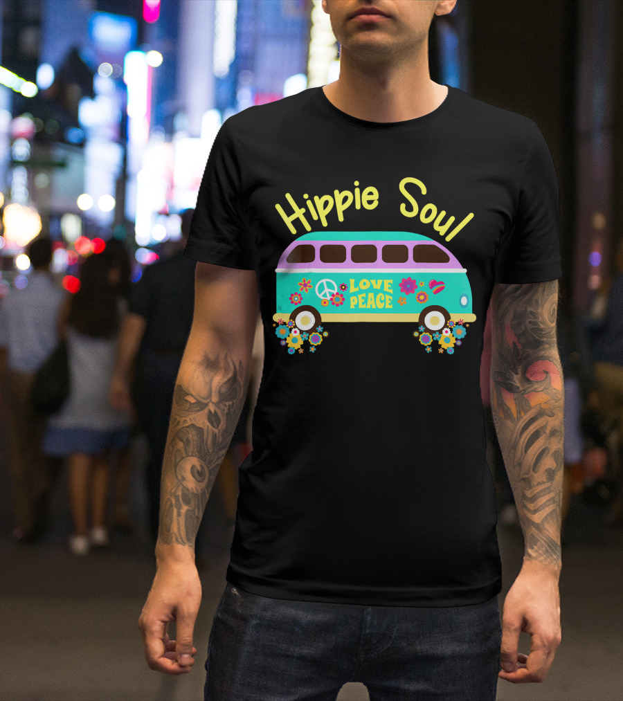 Hippie Soul Love Peace Retro Van T-Shirt