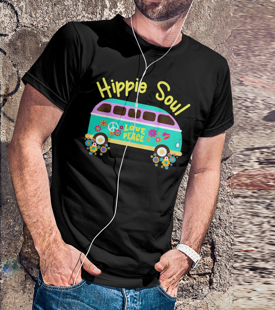 Hippie Soul Love Peace Retro Van T-Shirt