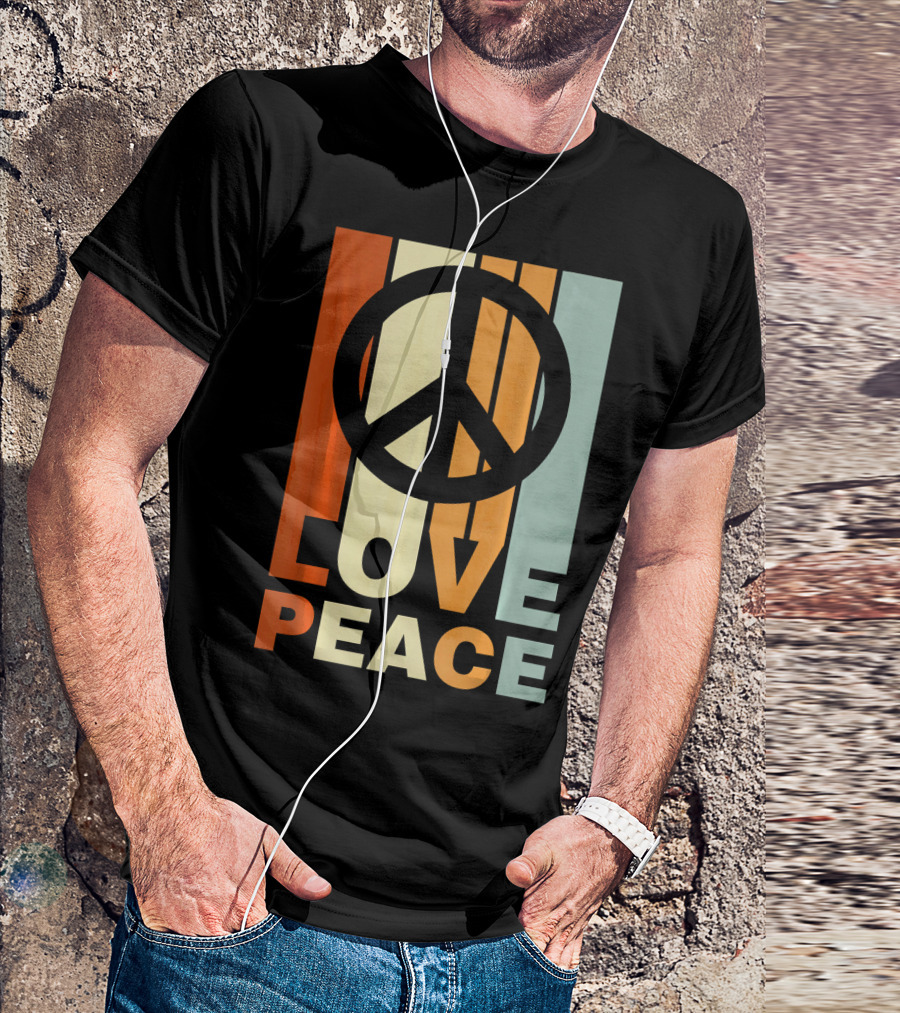 Love Peace Vintage Peace Symbol 70s T-Shirt