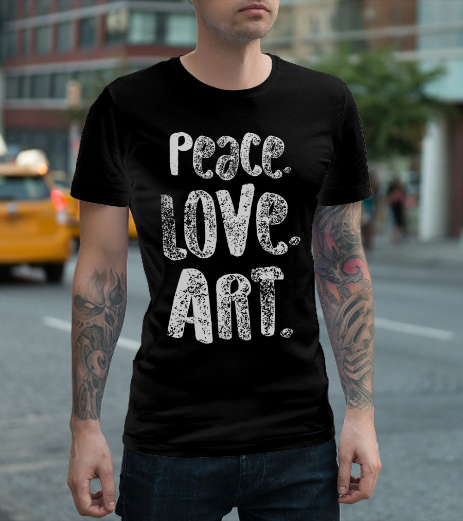 Peace Love Art For Artist Vintage T-Shirt