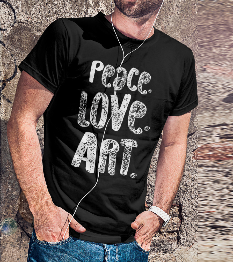 Peace Love Art For Artist Vintage T-Shirt