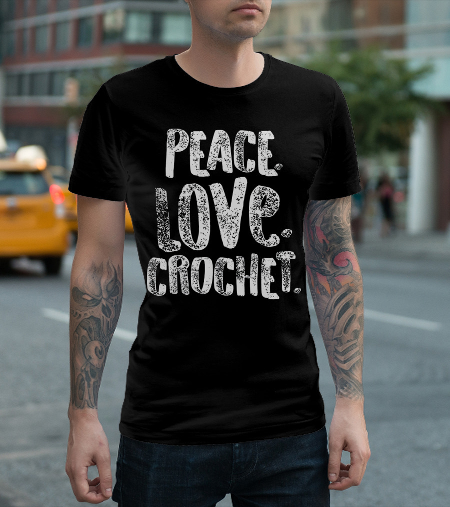 Peace Love Crochet T-Shirt