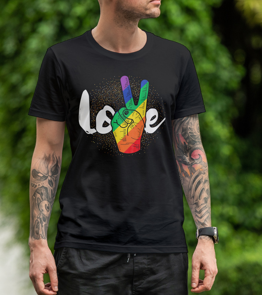 Love Peace Rainbow Flag LGBT T-Shirt