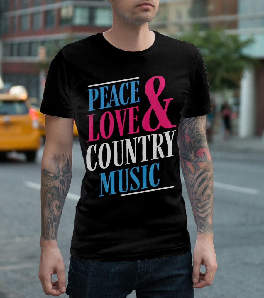 PEACE LOVE And COUNTRY MUSIC GIRL T-Shirt