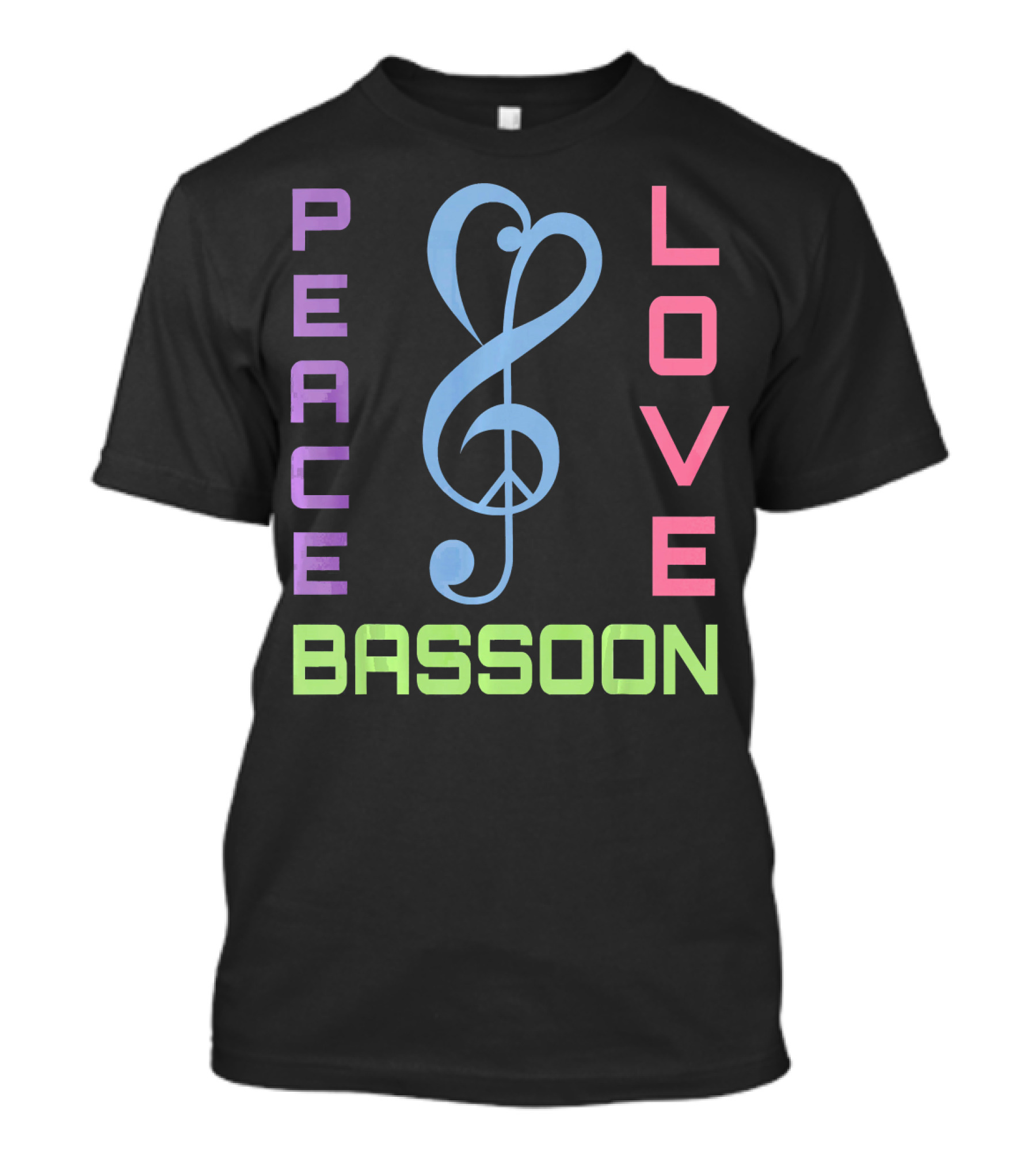 Peace Love Bassoon Music T-Shirt
