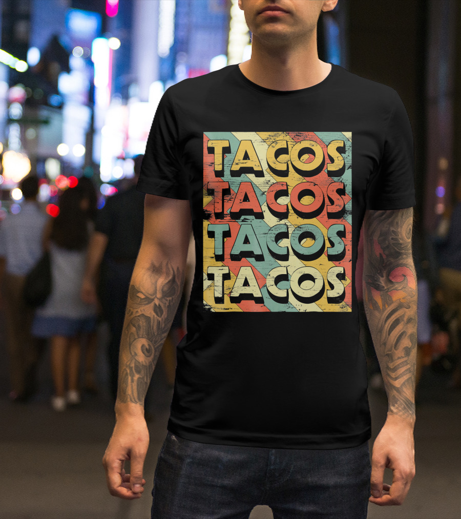 Retro Vintage Taco Tuesday Lovers Tacos T-Shirt