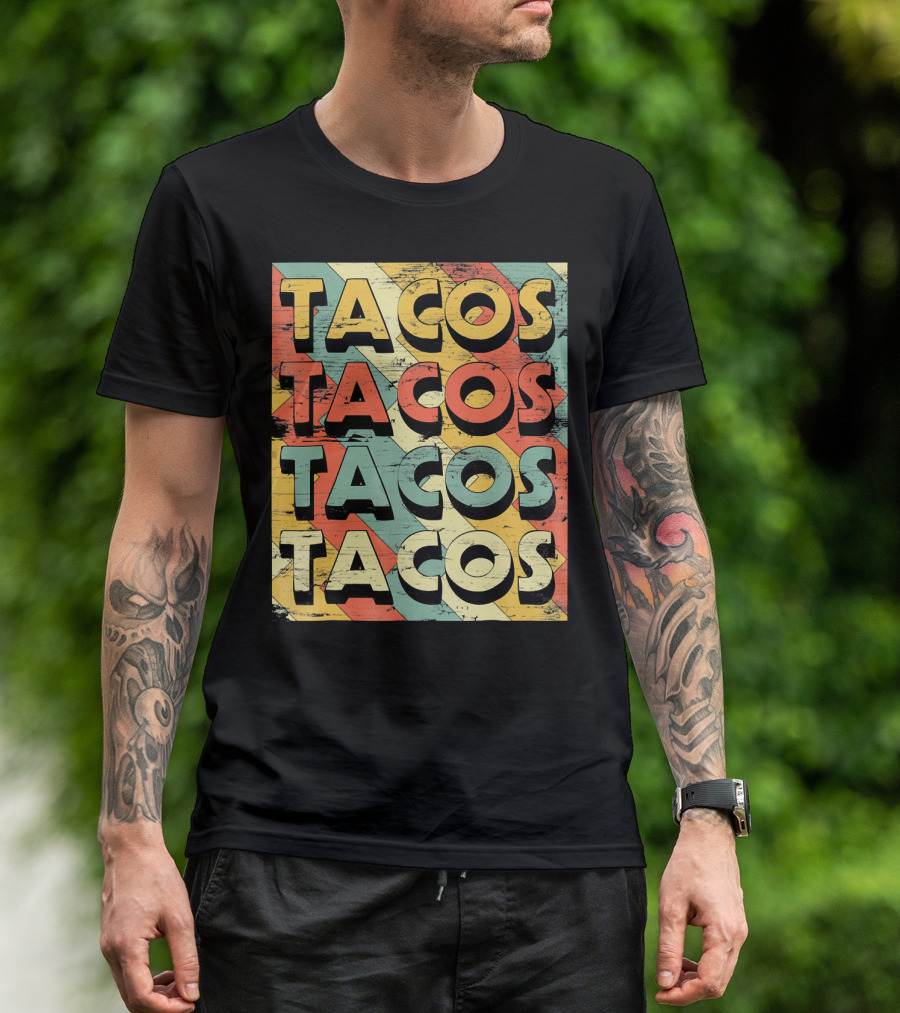 Retro Vintage Taco Tuesday Lovers Tacos T-Shirt