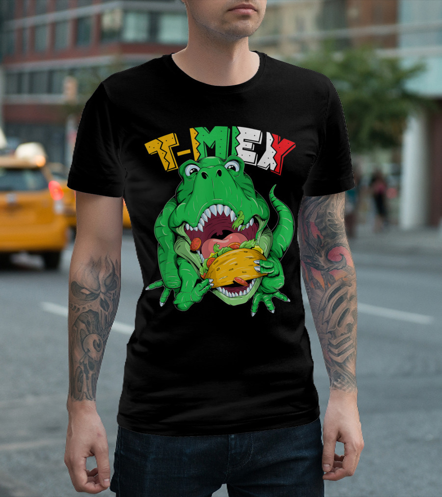 T-Mex Cinco De Mayo Mex Dinosaur Taco T-Shirt