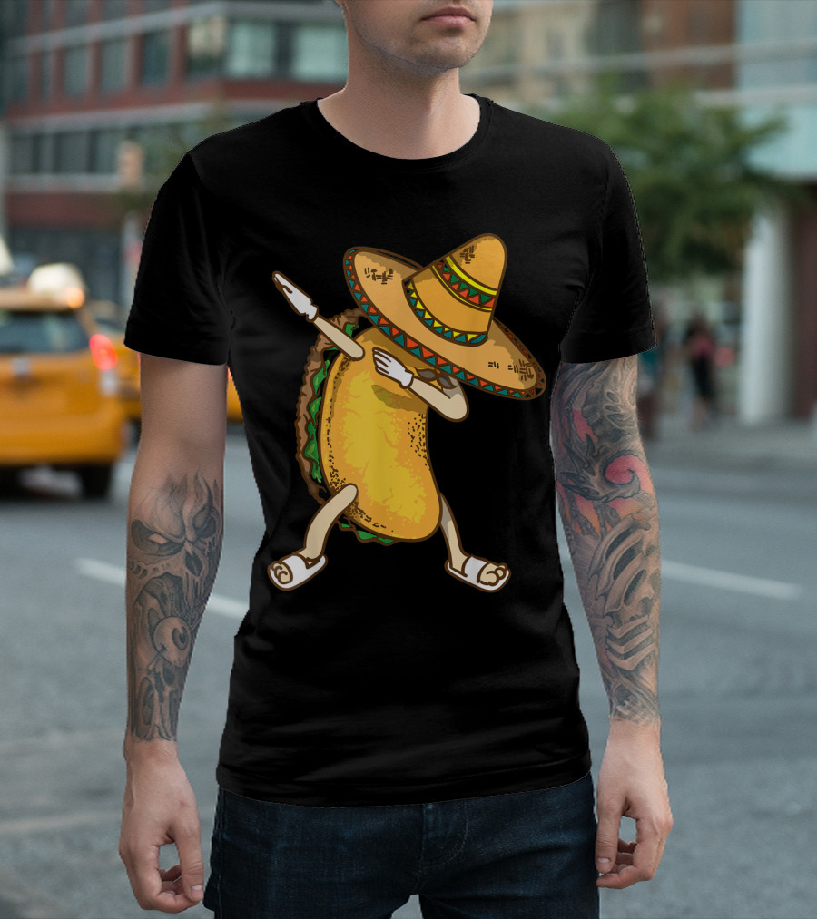 Dabbing Taco Sombrero Cinco De Mayo Fiesta T-Shirt