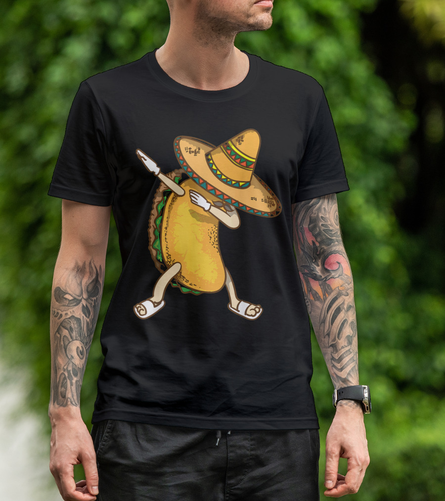 Dabbing Taco Sombrero Cinco De Mayo Fiesta T-Shirt