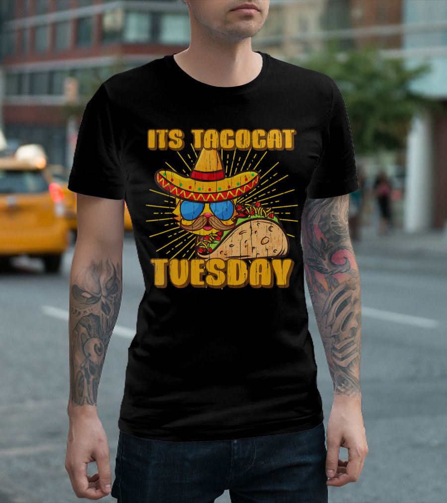 Its Tacocat Tuesday Tacos Cat Lover T-Shirt