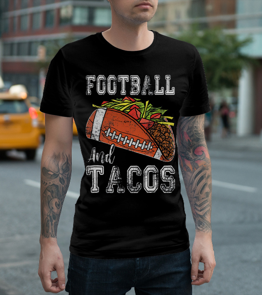 Football and Tacos Funny Taco T-Shirt