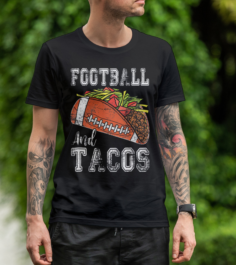 Football And Tacos Funny Taco T-Shirt