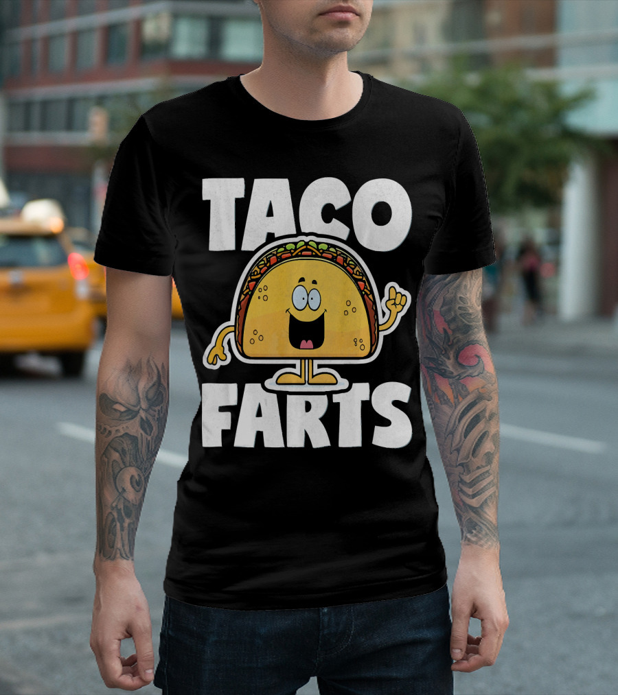 Taco Farts Funny Vintage Mexican Food T-Shirt