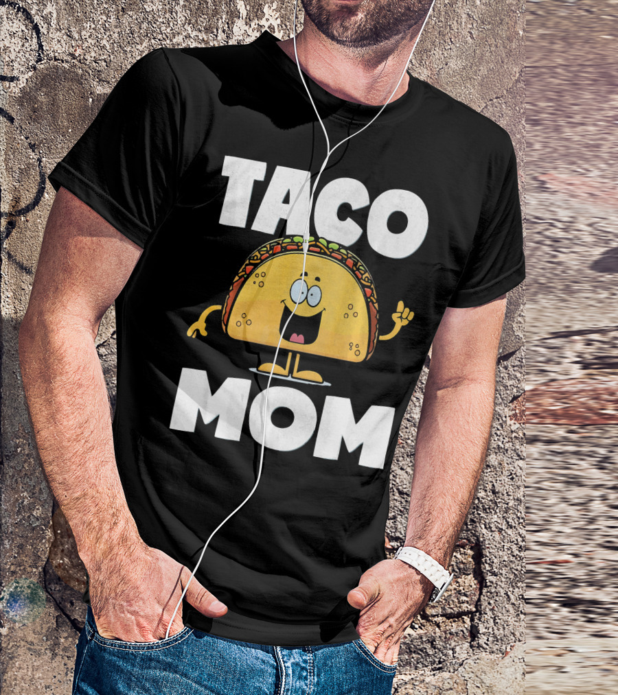 Taco Mom Funny Vintage Mother Mexican Ta Cartoon Character T-Shirt