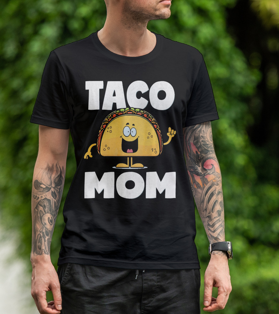 Taco Mom Funny Vintage Mother Mexican Ta Cartoon Character T-Shirt