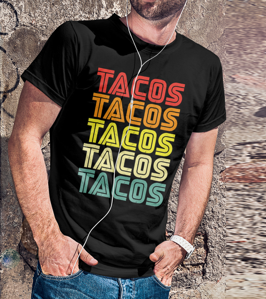 Vintage Retro Mexican Tacos Tuesday T-Shirt