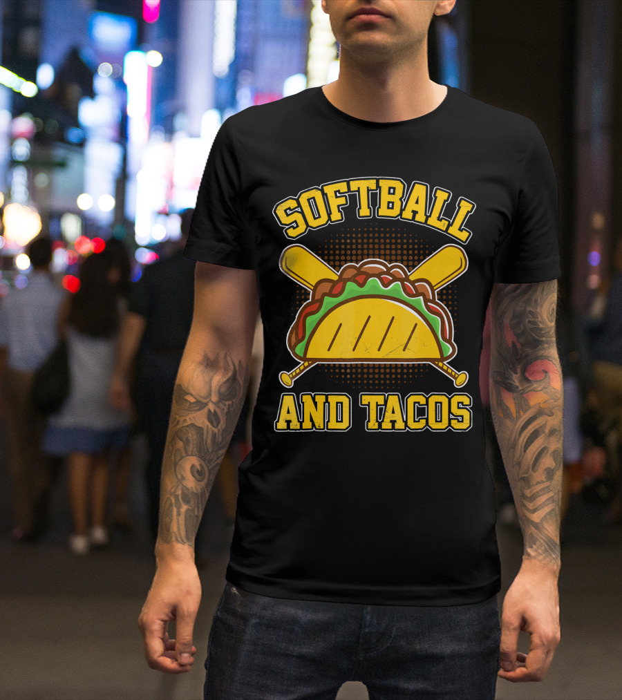 Softball And Tacos Mexican Foodie T-Shirt