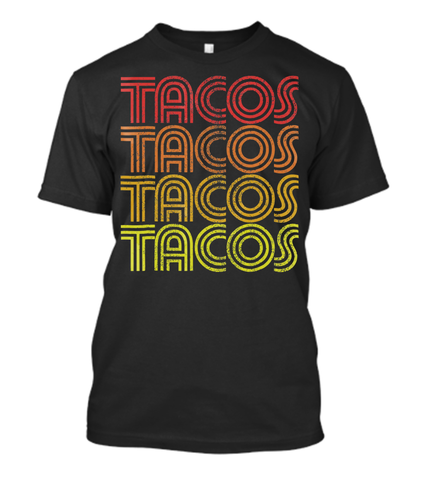 Taco Tuesday Vintage Retro Tacos Text T-Shirt
