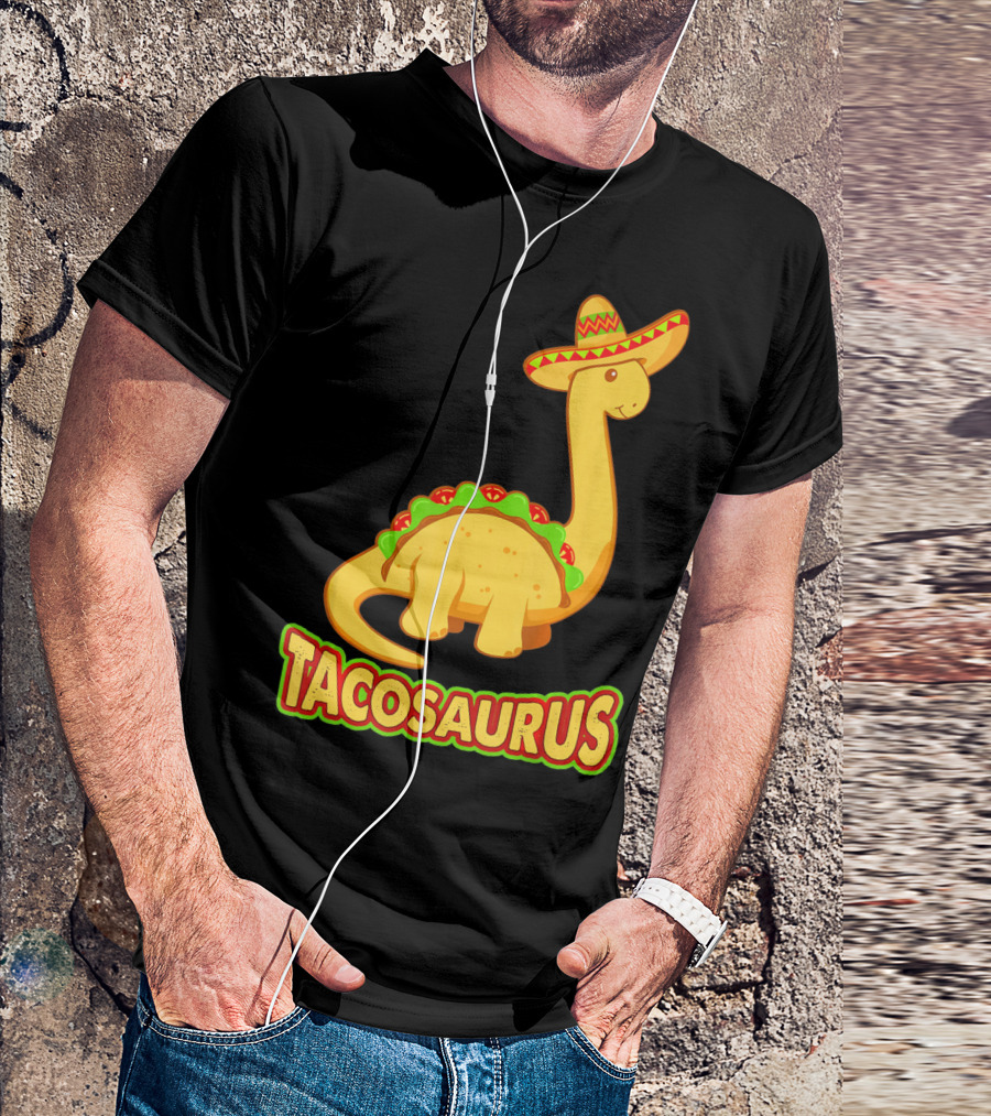 Tacosaurus Sombrero Dinosaur Taco T-Shirt