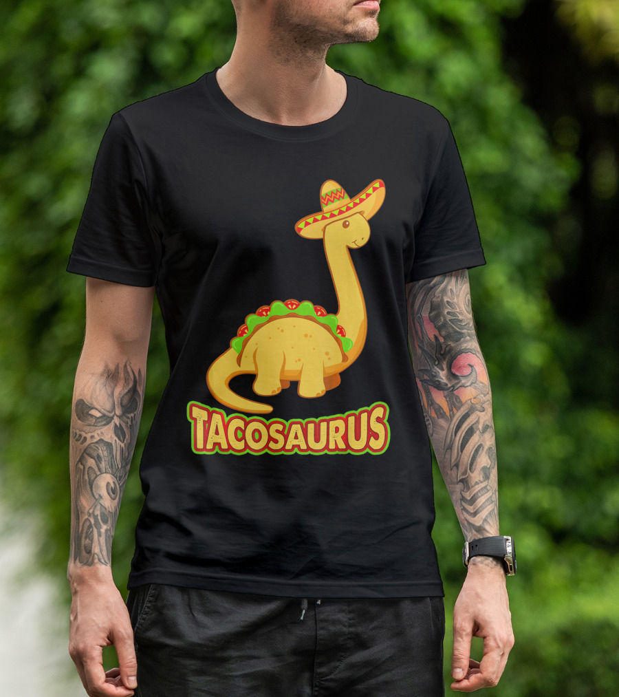 Tacosaurus Sombrero Dinosaur Taco T-Shirt