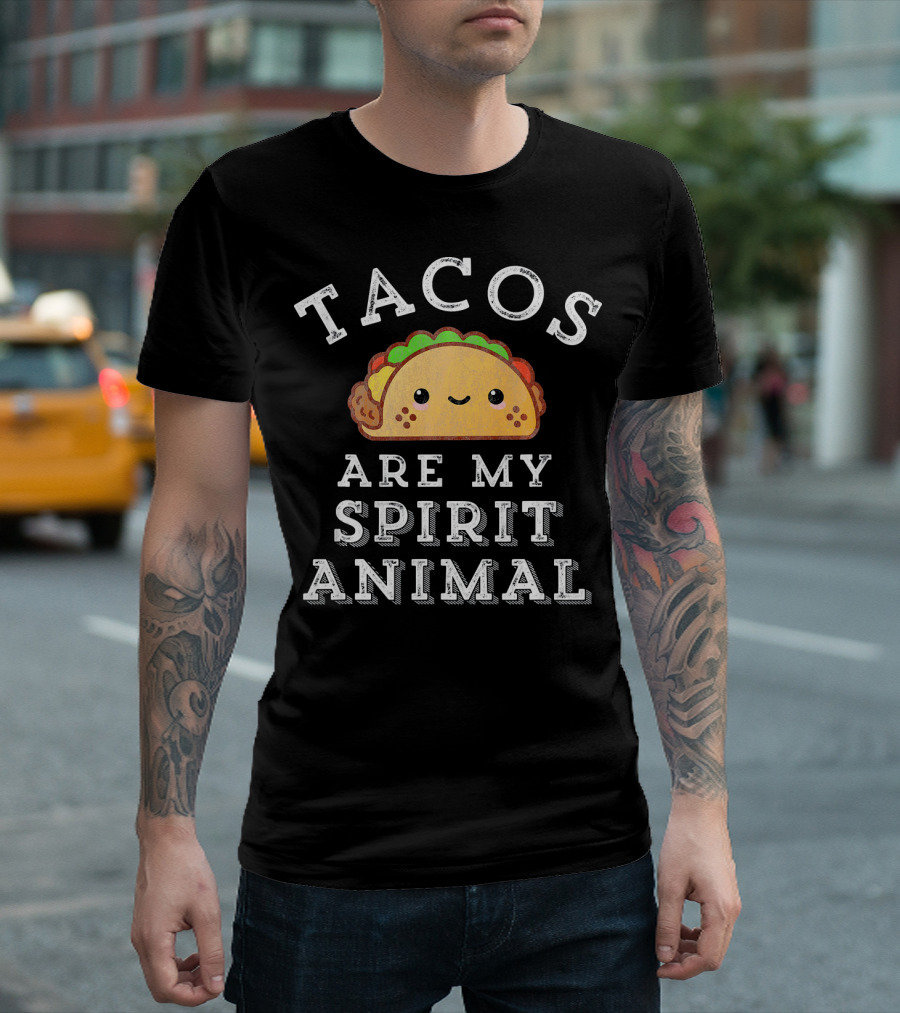 Tacos Are My Spirit Animal Cute Mexican Food T-Shirt