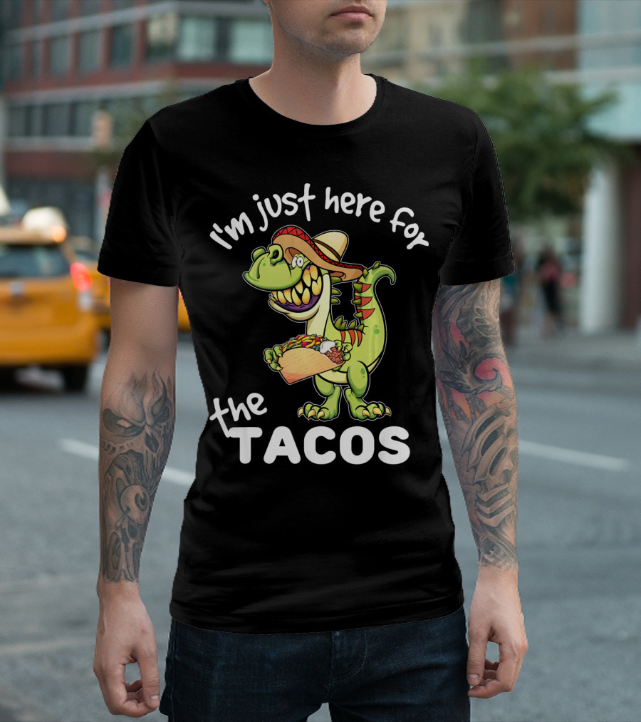 I'm Just Here for the Tacos Cinco de Mayo Boys Taco T-Shirt