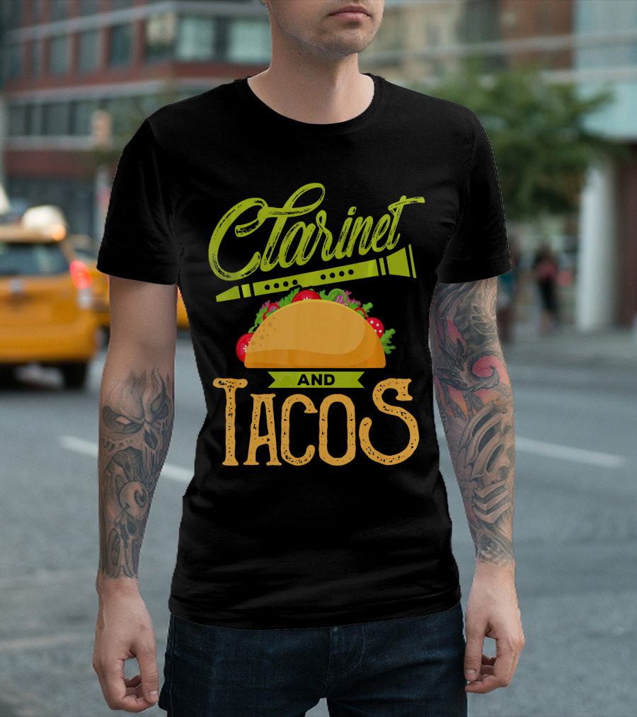 Clarinet and Tacos Musician Lover Clarine T-Shirt