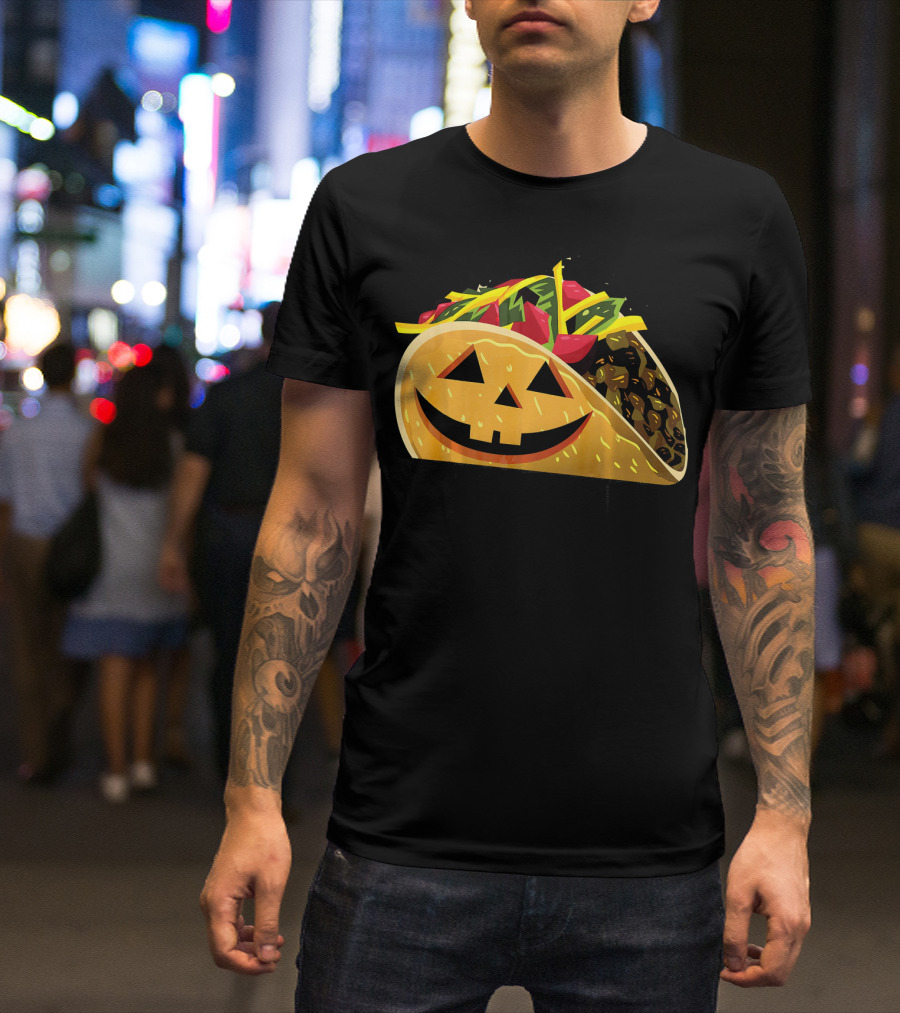 Taco Lantern Happy Haunted Halloween Mex Jack O' Lantern Taco T-Shirt