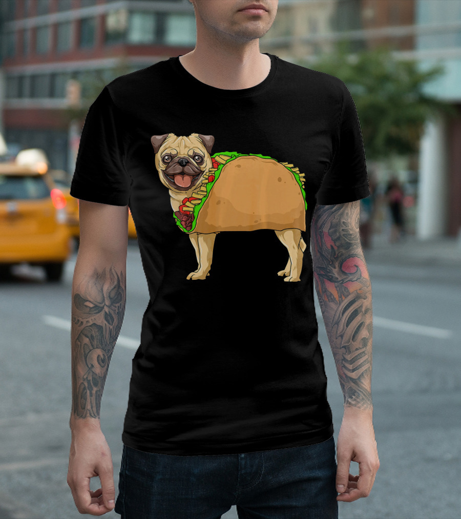 Taco Pug Mexican Burrito Pug T-Shirt