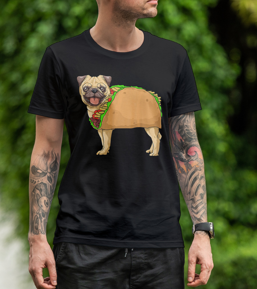 Taco Pug Mexican Burrito Pug T-Shirt