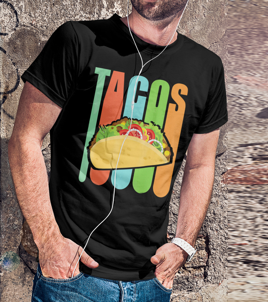 Retro Tacos Mexica Vintage Funny T-Shirt