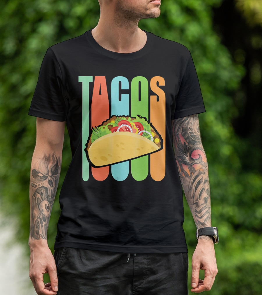 Retro Tacos Mexica Vintage Funny T-Shirt