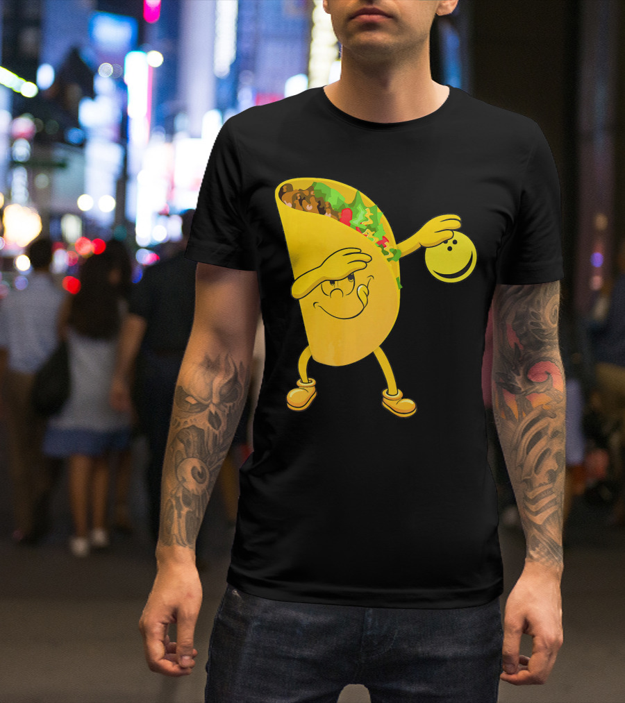 Dabbing Tacos Dab Bowling Happy Bowling Taco T-Shirt