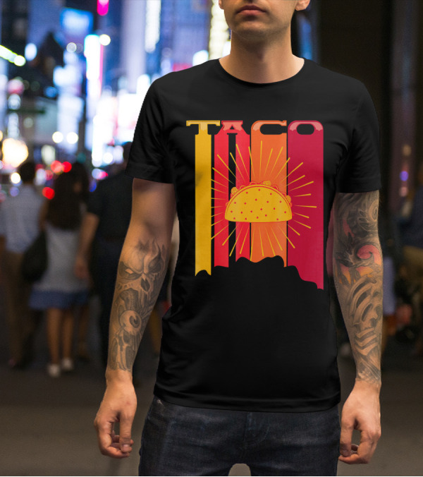 Retro Vintage 70s 80s Taco Sunburst Fiesta T-Shirt