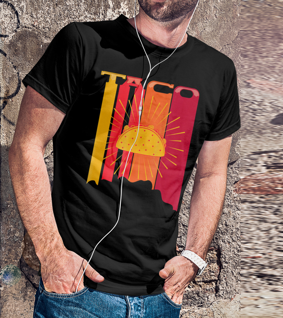 Retro Vintage 70s 80s Taco Sunburst Fiesta T-Shirt