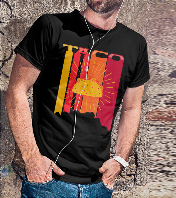 Retro Vintage 70s 80s Taco Sunburst Fiesta T-Shirt