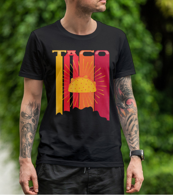 Retro Vintage 70s 80s Taco Sunburst Fiesta T-Shirt