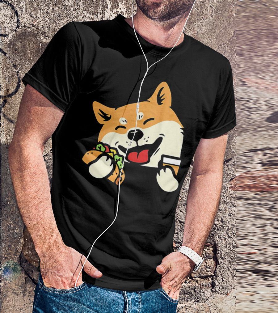 Cute Shiba Inu Taco Pocket Cinco De Mayo T-Shirt
