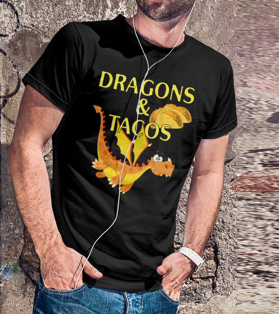 Dragons And Tacos Funny Fantas T-Shirt
