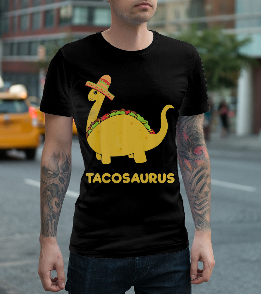 Cinco de Mayo Tacosaurus Dinosaur in Sombrero T-Shirt