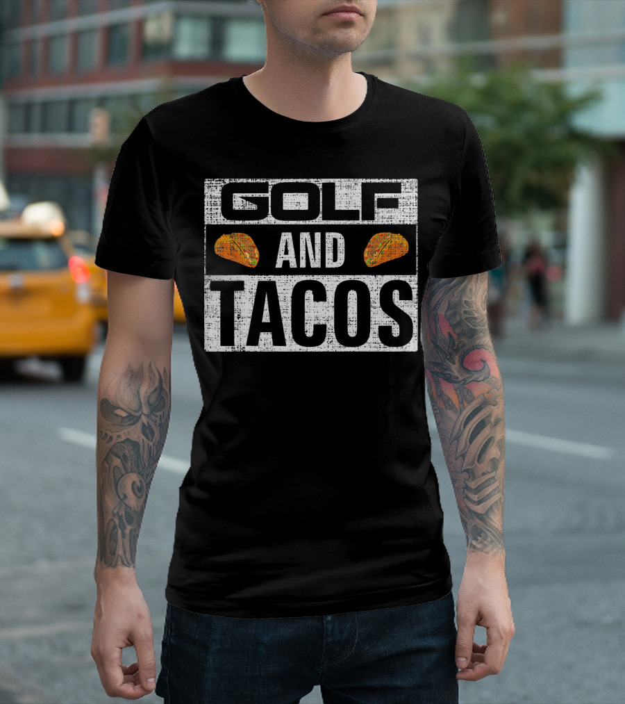 Golf and Tacos Vintage Funny Spo T-Shirt